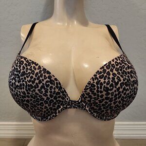 Victorias Secret Push Up Bra 36C Animal Print Underwire Padded